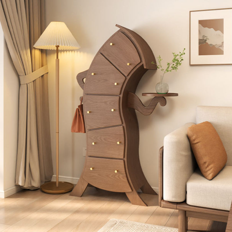 Contemporary Vertical Lingerie Chest Wood Storage Dresser for Bedroom