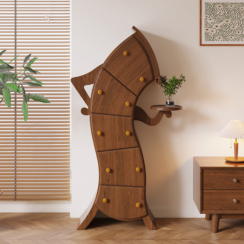 Contemporary Vertical Lingerie Chest Wood Storage Dresser for Bedroom