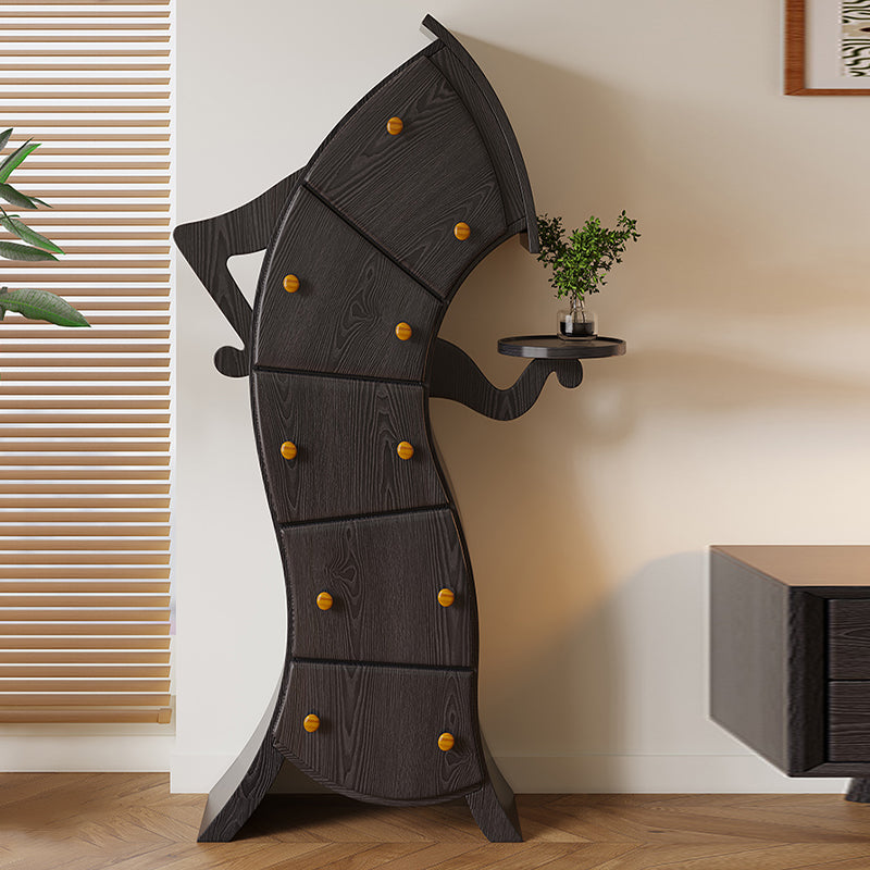 Contemporary Vertical Lingerie Chest Wood Storage Dresser for Bedroom