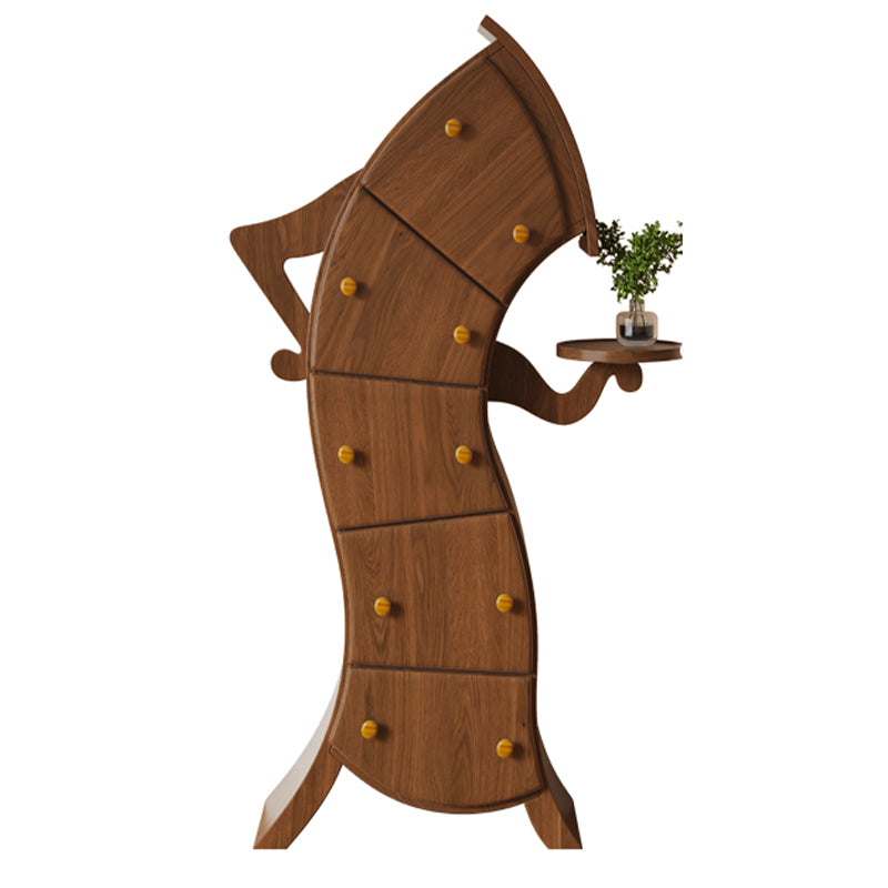 Contemporary Vertical Lingerie Chest Wood Storage Dresser for Bedroom