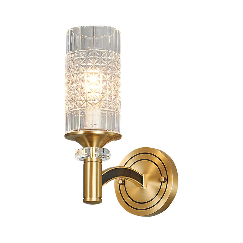 Luce a parete in cristallo a griglia a 1/2-testa RETRO RETRO CILINDRICA SOLONE SCONCE LIMINE