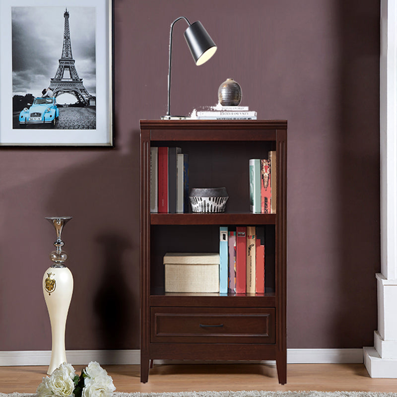 Modern Closed Back Bookshelf Standard Wooden Bookcase for Study Room