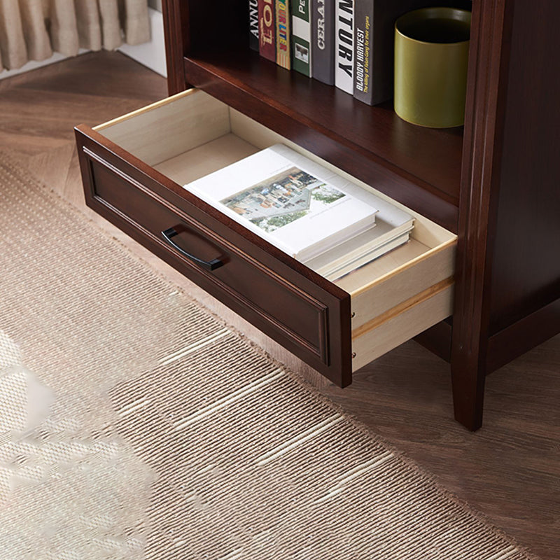 Modern Closed Back Bookshelf Standard Wooden Bookcase for Study Room