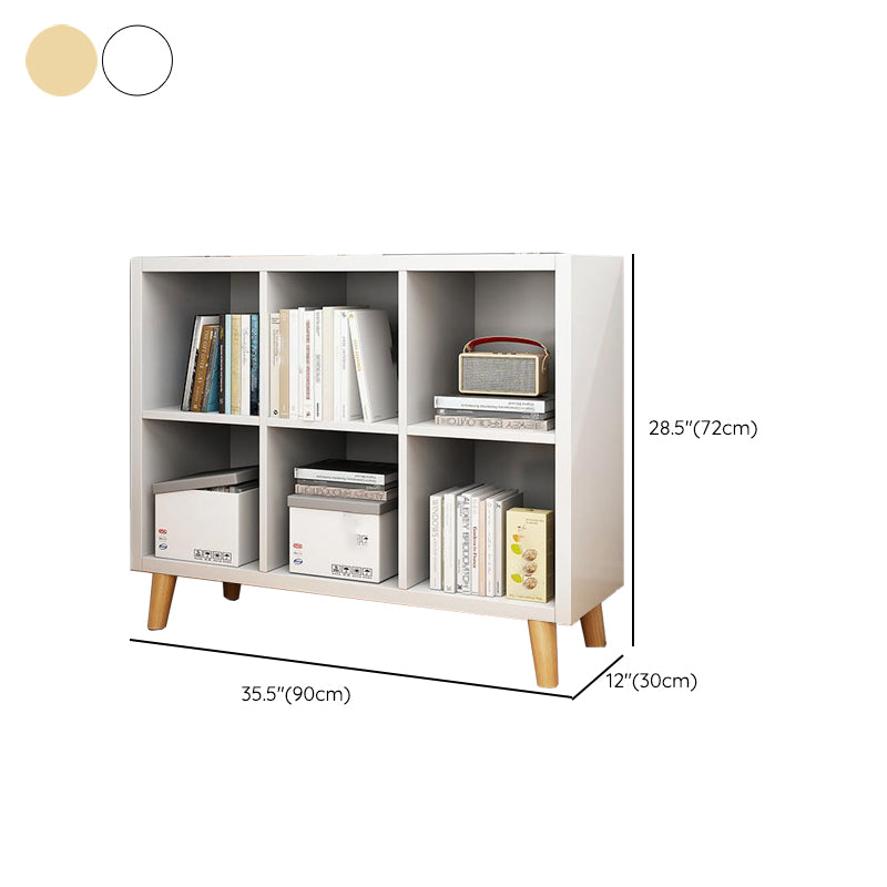 Standard Contemporary Bookcase Engineered Wood Closed Back Bookshelf