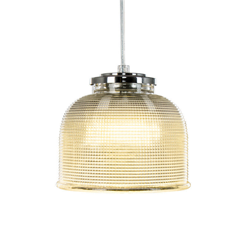 Gitterglas Schüssel Drop Anhänger hell modernistisch 1 Kopf Chrom Hanging Deckenlampe über Tisch