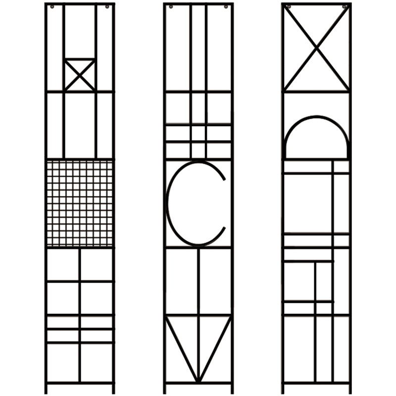 Glam Open Back Bookcase Standard Metal Bookshelf with Shelves