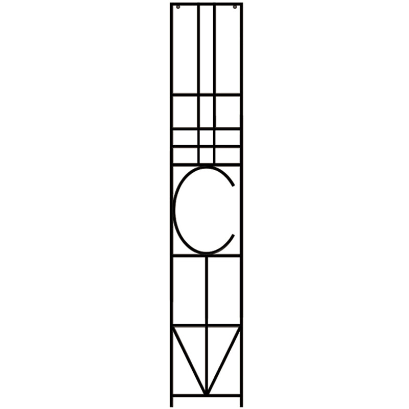 Glam Open Back Bookcase Standard Metal Bookshelf with Shelves