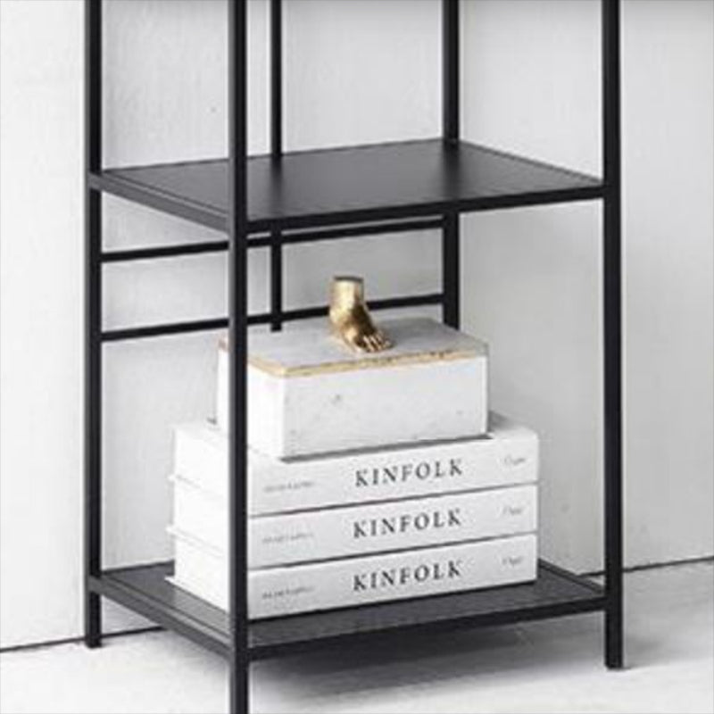 Glam Open Back Bookcase Standard Metal Bookshelf with Shelves