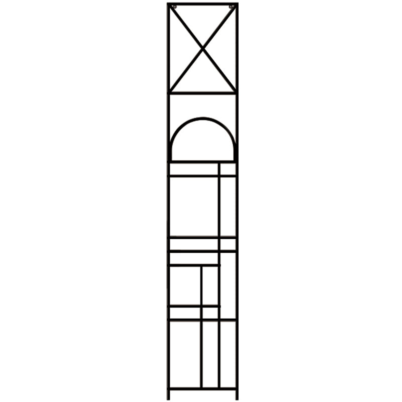 Glam Open Back Bookcase Standard Metal Bookshelf with Shelves