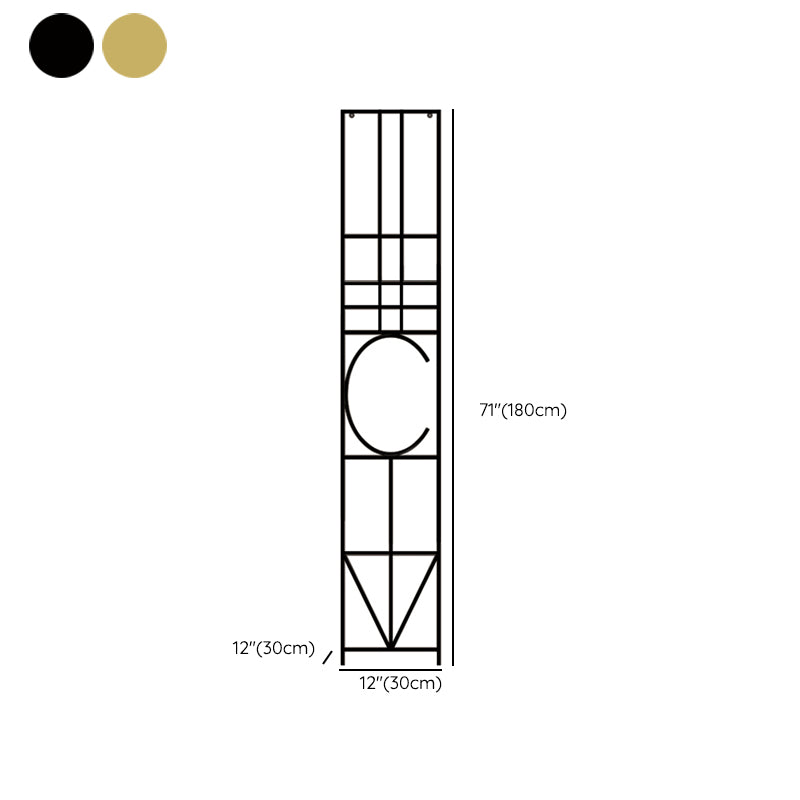 Glam Open Back Bookcase Standard Metal Bookshelf with Shelves