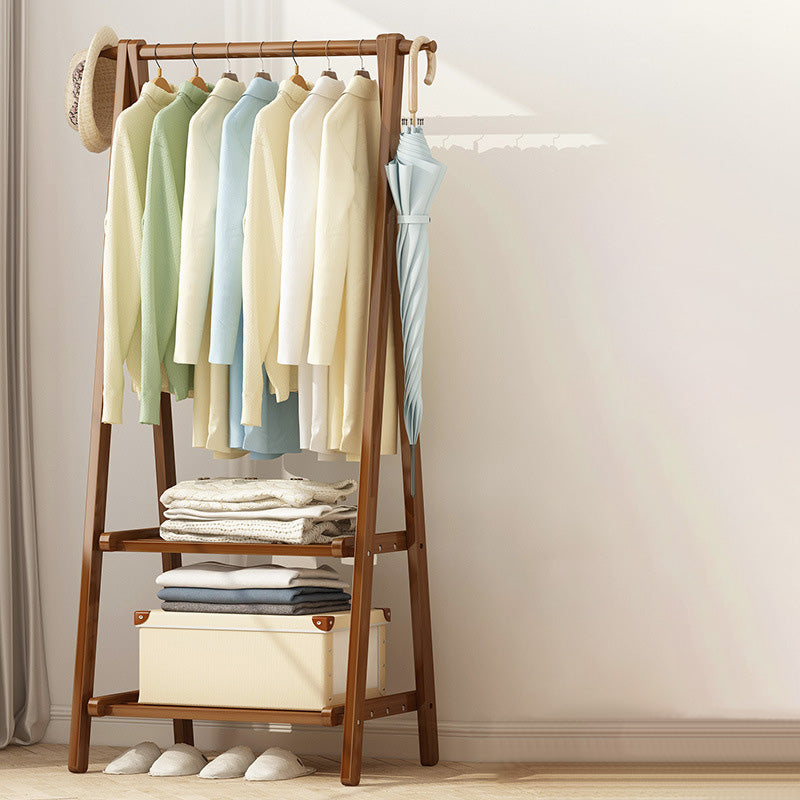 Contemporary Coat Rack Free Standing Storage Shelves Wooden Coat Rack for Living Room