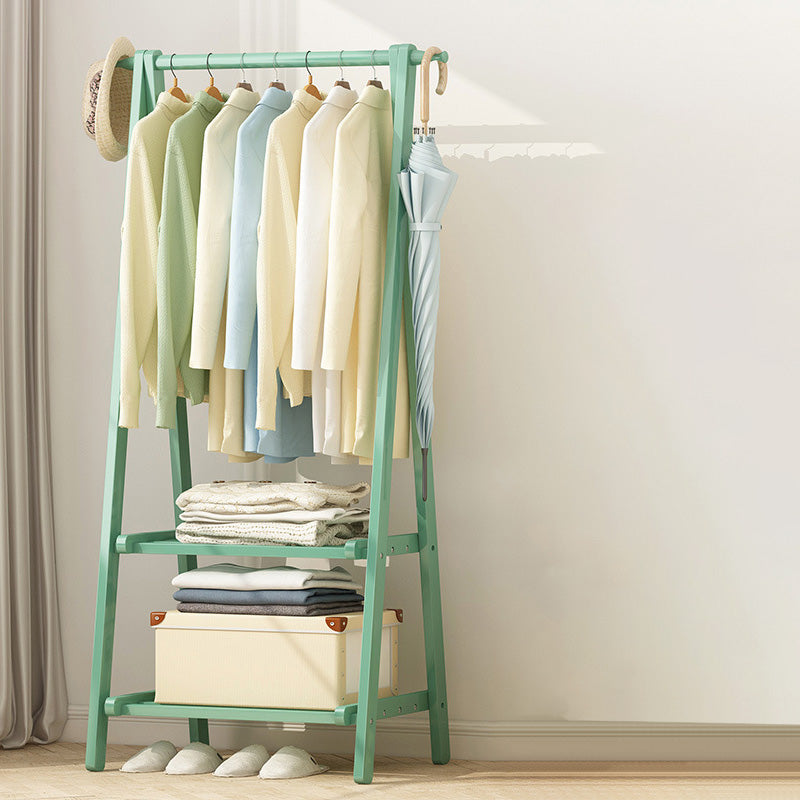 Contemporary Coat Rack Free Standing Storage Shelves Wooden Coat Rack for Living Room