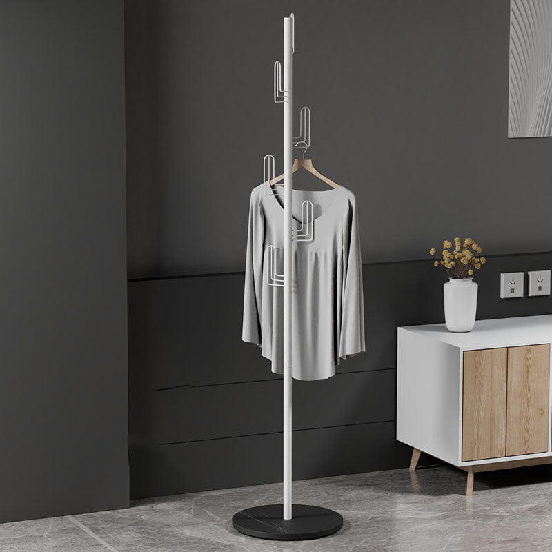 Modern Clothes Hanger Free Standing Coat Rack with Round Bottom