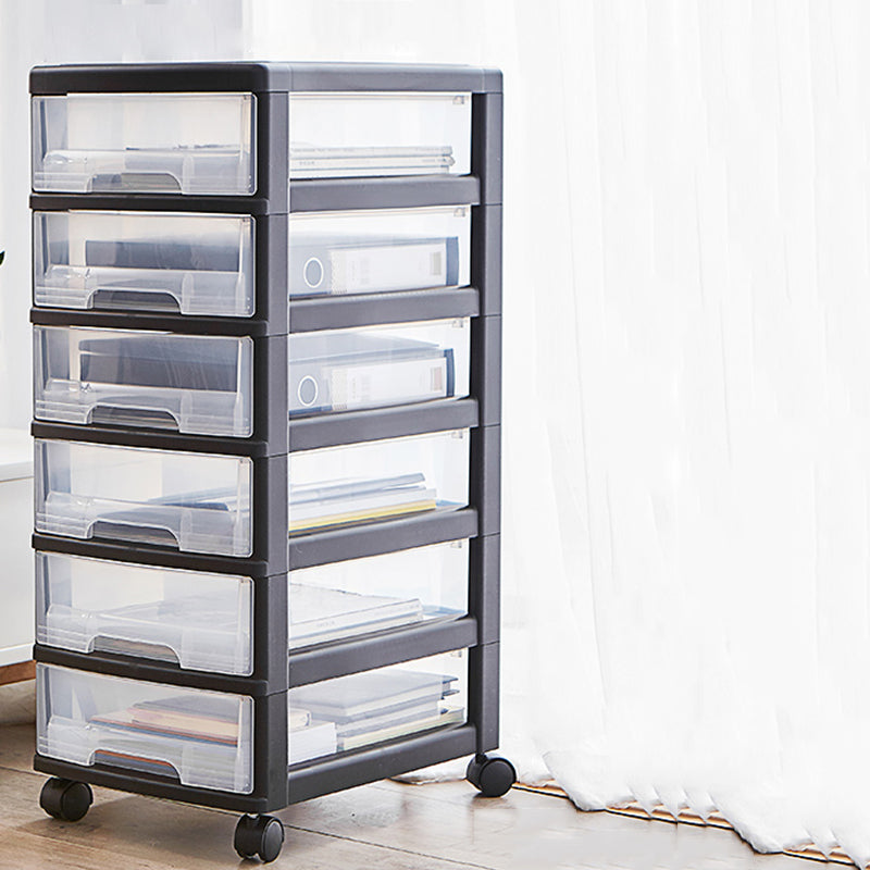 Transparent Filing Cabinet Modern Plastic Drawers Cabinet for Office