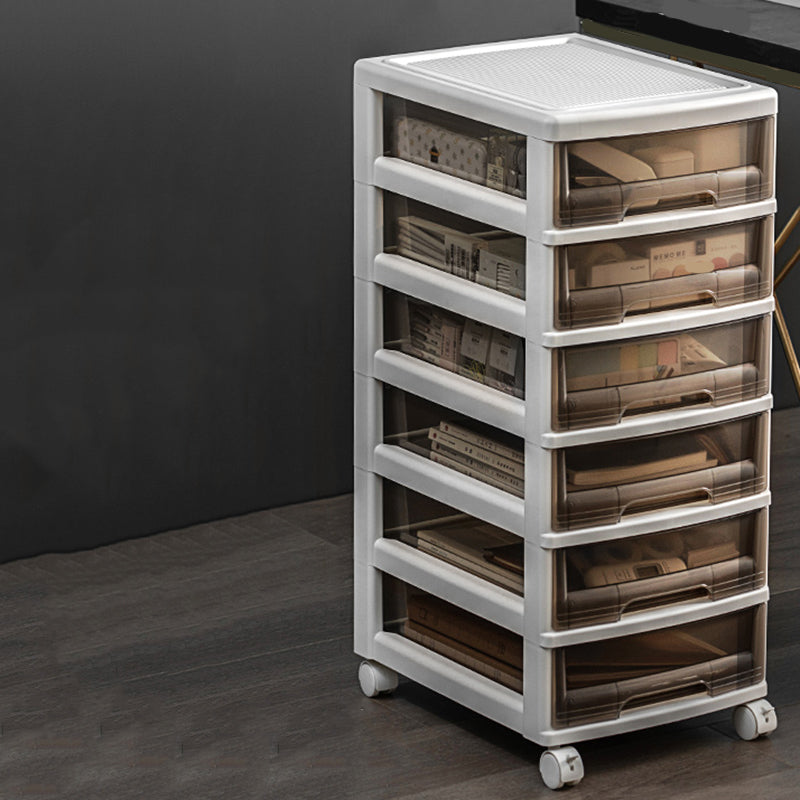 Transparent Filing Cabinet Modern Plastic Drawers Cabinet for Office