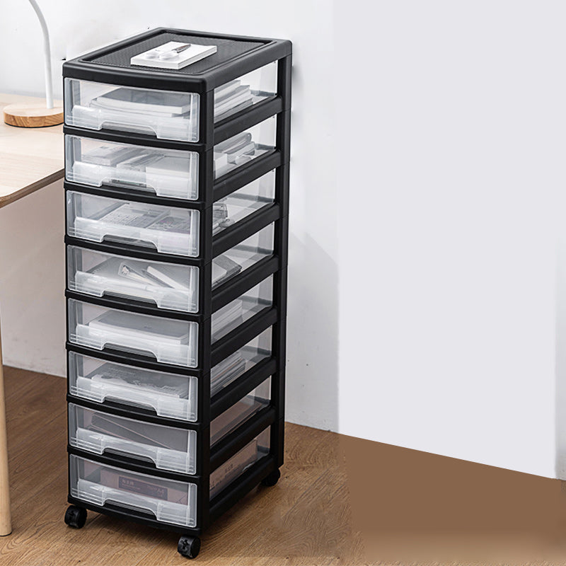 Transparent Filing Cabinet Modern Plastic Drawers Cabinet for Office