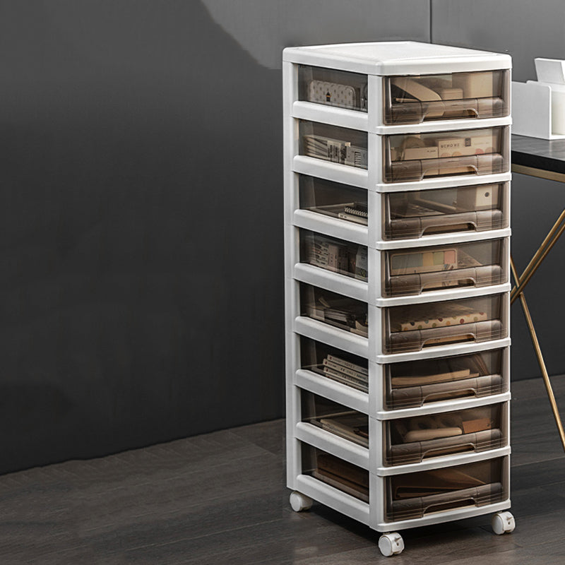 Transparent Filing Cabinet Modern Plastic Drawers Cabinet for Office