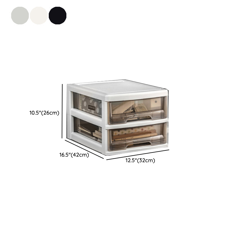 Transparent Filing Cabinet Modern Plastic Drawers Cabinet for Office