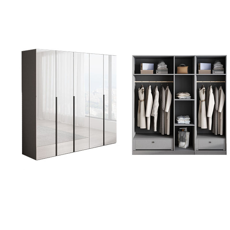 Bedroom Wooden Wardrobe Cabinet Modern Armoire with Soft Close Doors