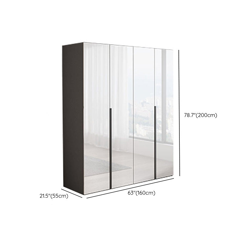 Bedroom Wooden Wardrobe Cabinet Modern Armoire with Soft Close Doors