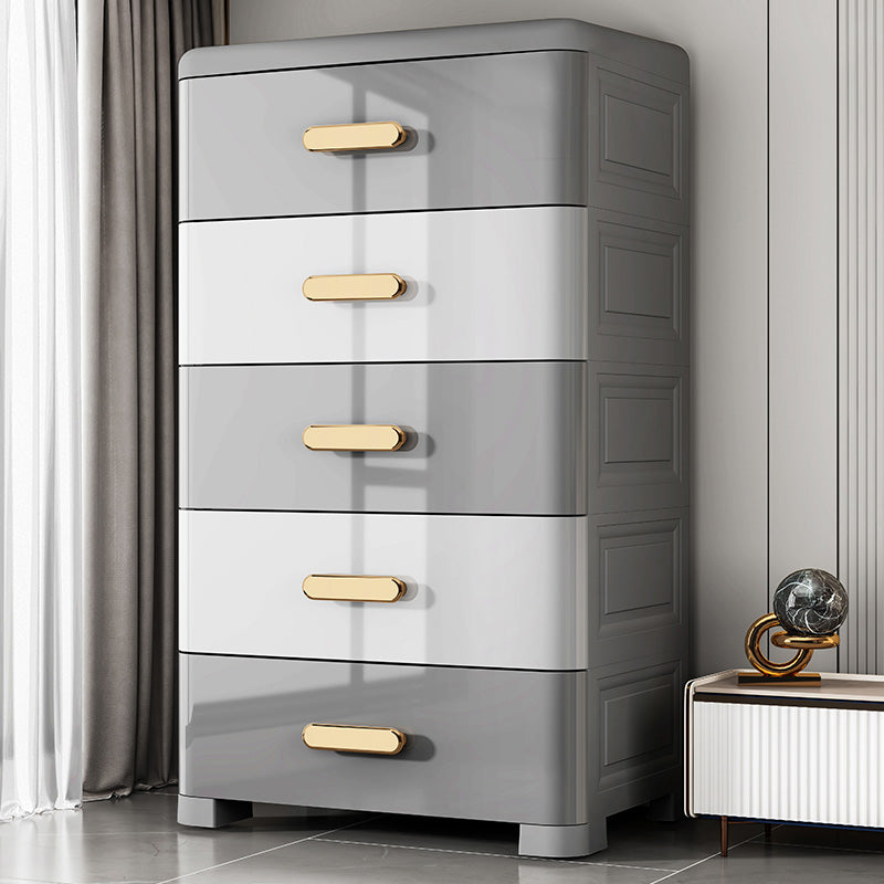 Rectangular Plastic Wardrobe Teen Style Bedroom Storage Cabinet