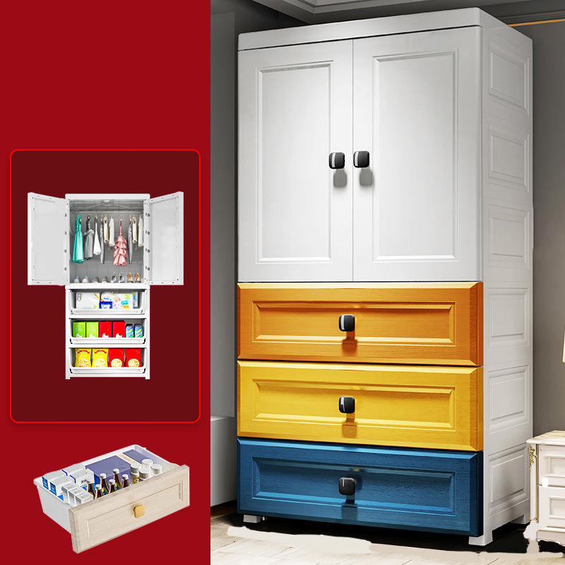 Rectangular Plastic Wardrobe Teen Style Bedroom Wardrobe Closet