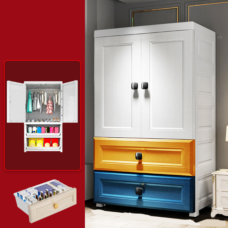 Rectangular Plastic Wardrobe Teen Style Bedroom Wardrobe Closet
