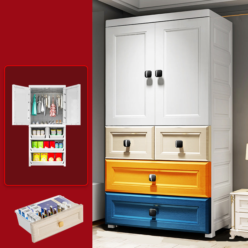 Rectangular Plastic Wardrobe Teen Style Bedroom Wardrobe Closet