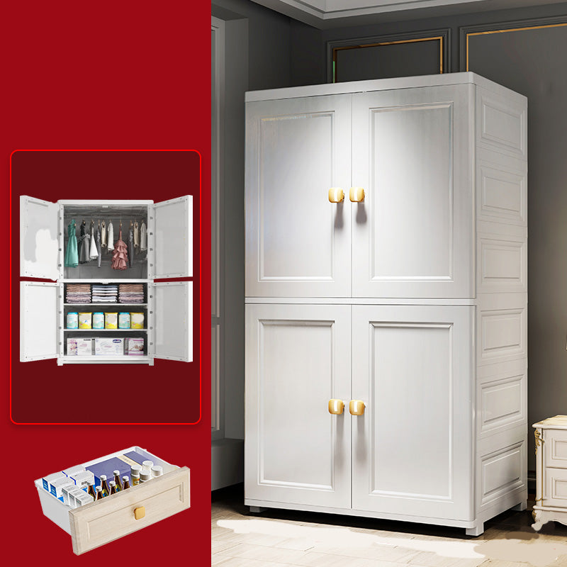 Rectangular Plastic Wardrobe Teen Style Bedroom Wardrobe Closet