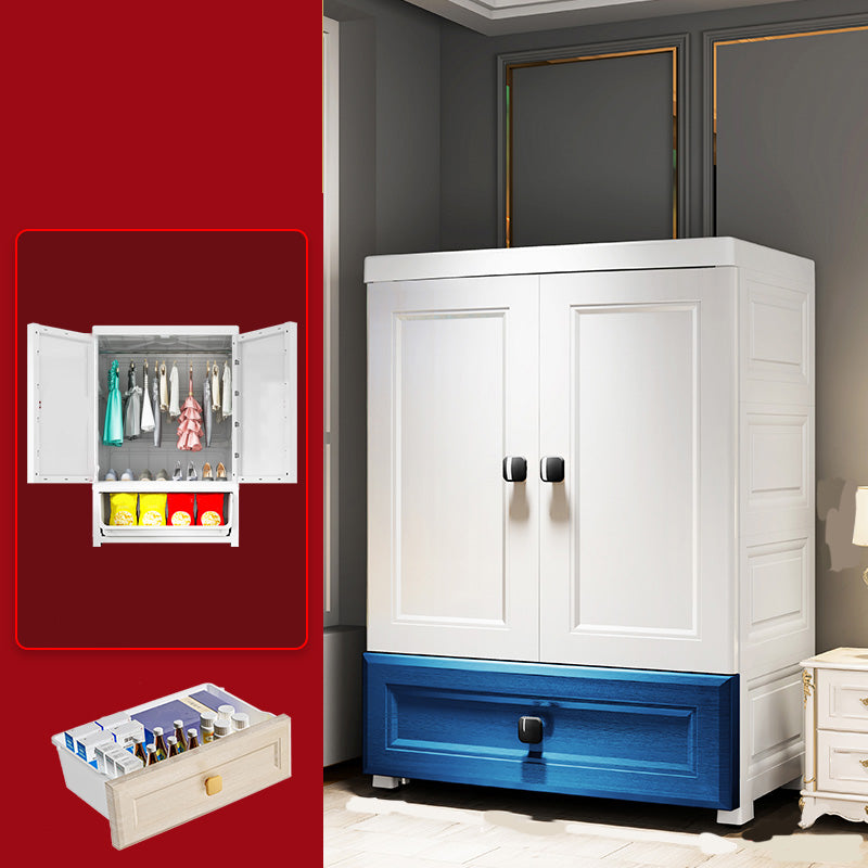 Rectangular Plastic Wardrobe Teen Style Bedroom Wardrobe Closet