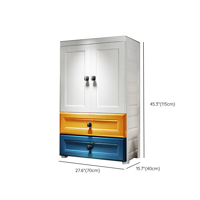 Rectangular Plastic Wardrobe Teen Style Bedroom Wardrobe Closet