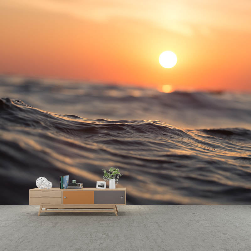 Photography Tropical Wall Mural Non-Pasted Sea Printed Stain Resistant