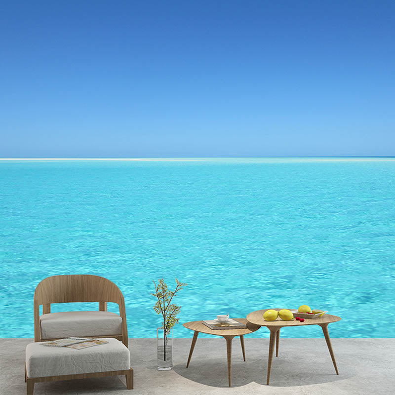 Decorative Sea Pattern Peel and Stick Photography Bedroom Wallpaper Tropical