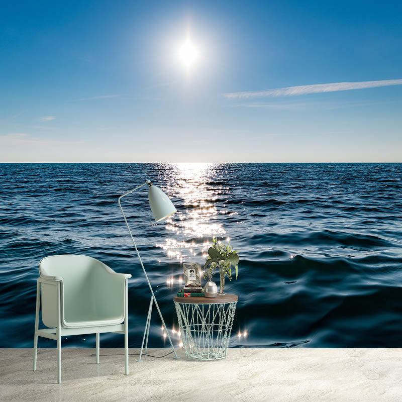 Decorative Sea Pattern Peel and Stick Photography Bedroom Wallpaper Tropical