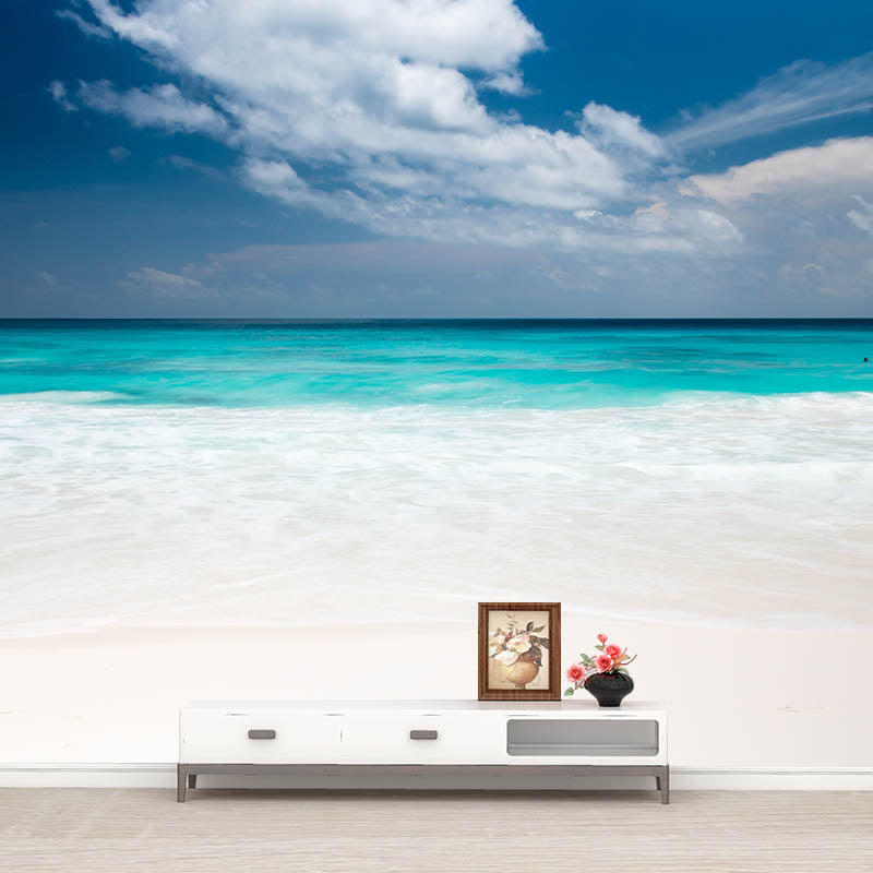 Photography Mildew Resistant Environmental Wall Mural Sea Printed Tropical