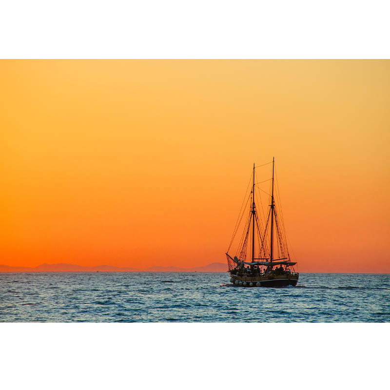 Photography Mildew Resistant Environmental Wall Mural Sea Printed Tropical