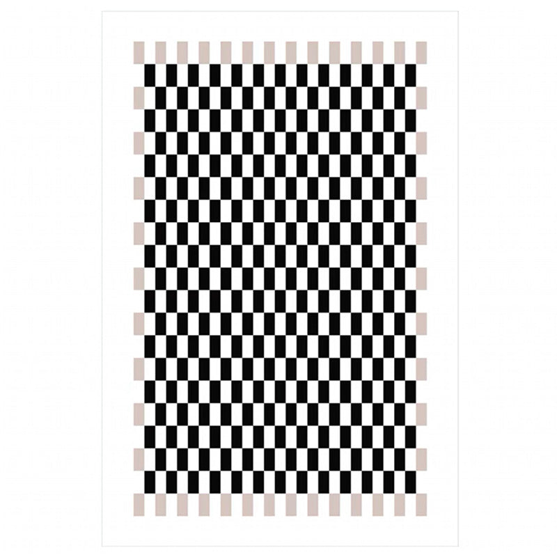 Simplicity Area Rug Lattice Pattern Simple Rug Polyester Non-Slip Area Rug