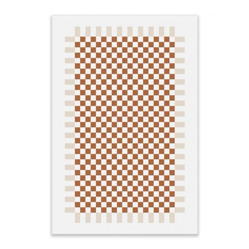 Simplicity Area Rug Lattice Pattern Simple Rug Polyester Non-Slip Area Rug