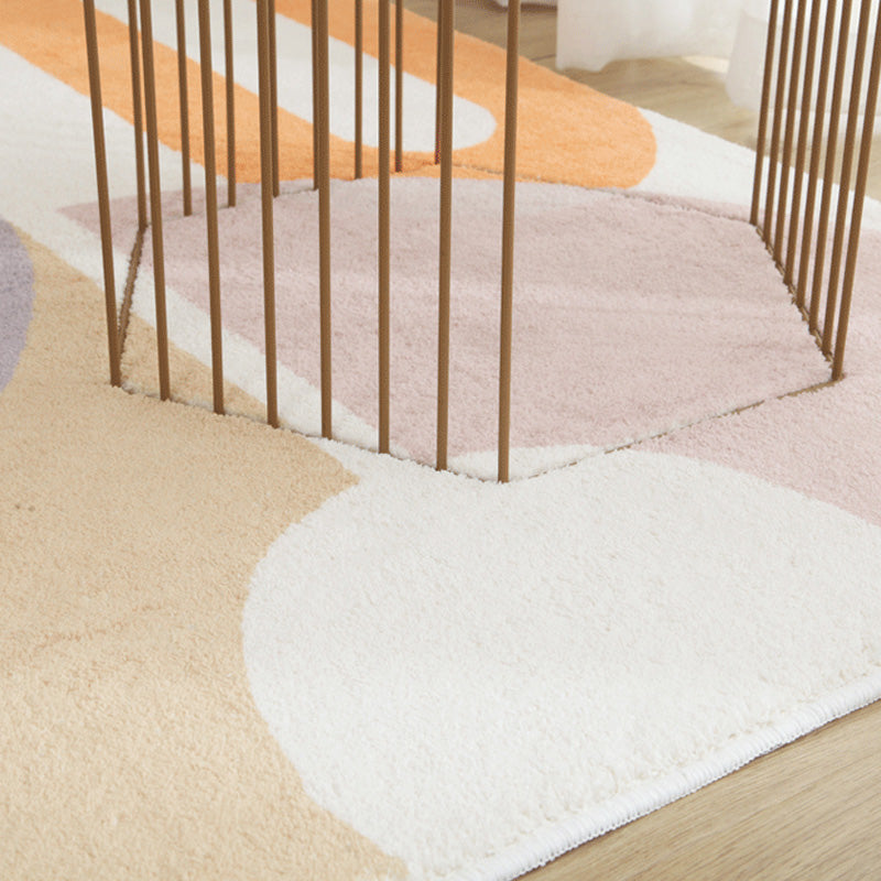 Simplicity Area Rug Lattice Pattern Simple Rug Polyester Non-Slip Area Rug