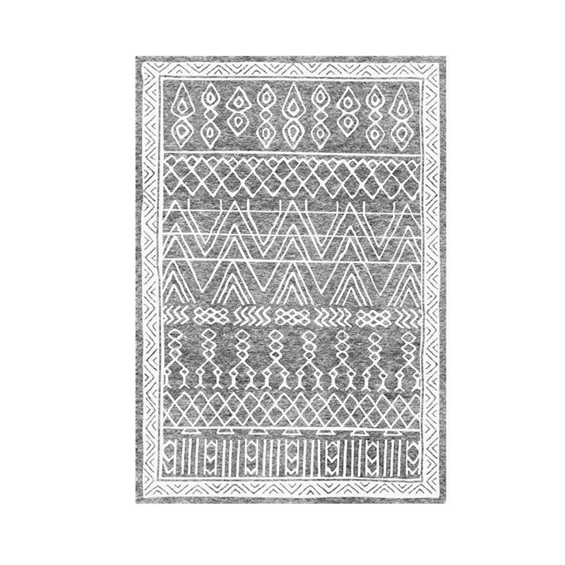 Boho Rug Boho-Chic Area Rug Polyester Easy Care Carpet for Bedroom