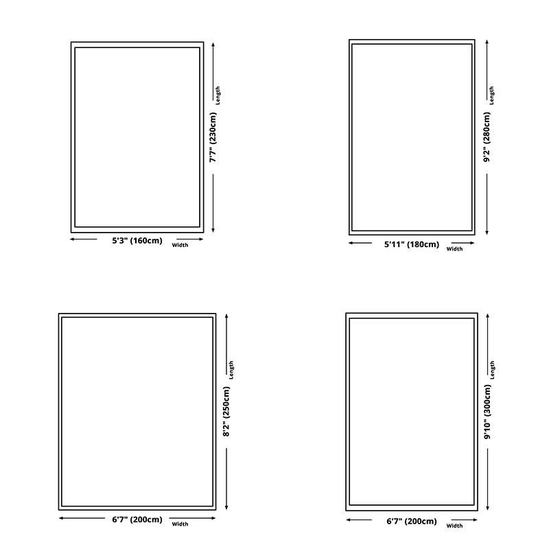 Retro Rug Traditional Area Rug Polyester Easy Care Carpet for Bedroom