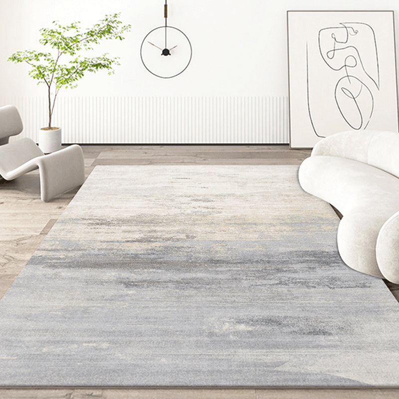 Simplicity Rug Minimalist Modern Area Rug Polyester Easy Care Carpet