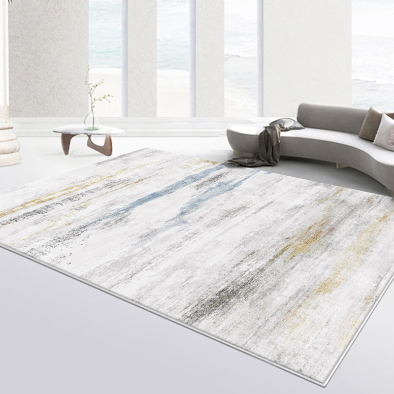 Simplicity Rug Minimalist Modern Area Rug Polyester Easy Care Carpet