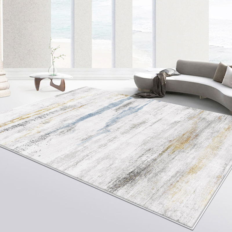 Simplicity Rug Minimalist Modern Area Rug Polyester Easy Care Carpet