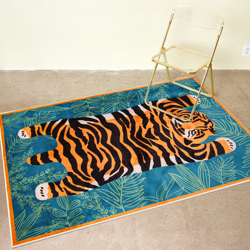 Contemporary Colorblock Rug Morandi Color Modern Area Rug Polyester Easy Care Carpet