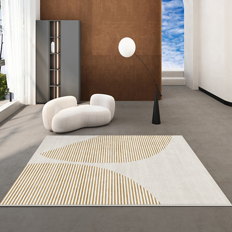 Rectangle Indoor Rug Living Room Modern Area Rug Non-Slip Backing Color Block Carpet