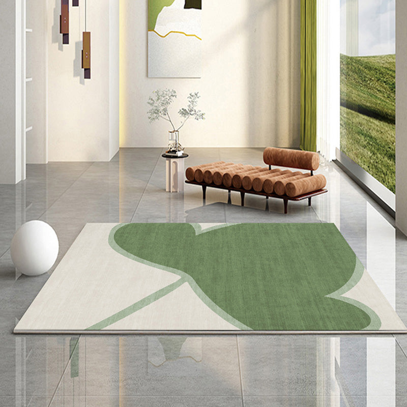 Rectangle Indoor Rug Living Room Modern Area Rug Non-Slip Backing Color Block Carpet