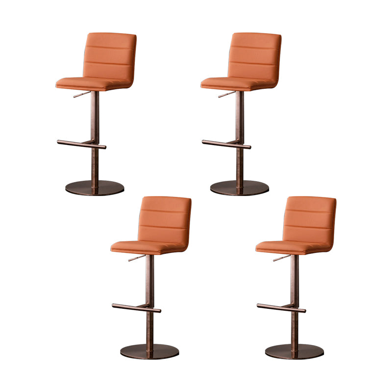 Armless Counter Height Stools with Footrest Modern Counter Stool