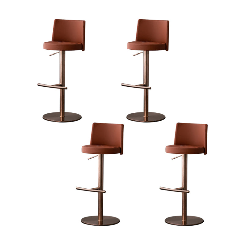 Armless Counter Height Stools with Footrest Modern Counter Stool