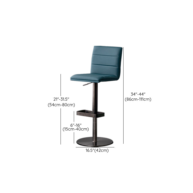 Armless Counter Height Stools with Footrest Modern Counter Stool